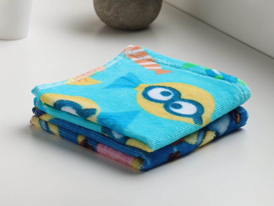 Universal Minions 2 Piece 100% Cotton Face Towel Set - Skyblu/Cblt Blu - By Spaces