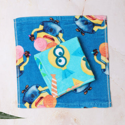 Universal Minions 2 Piece 100% Cotton Face Towel Set - Skyblu/Cblt Blu - By Spaces