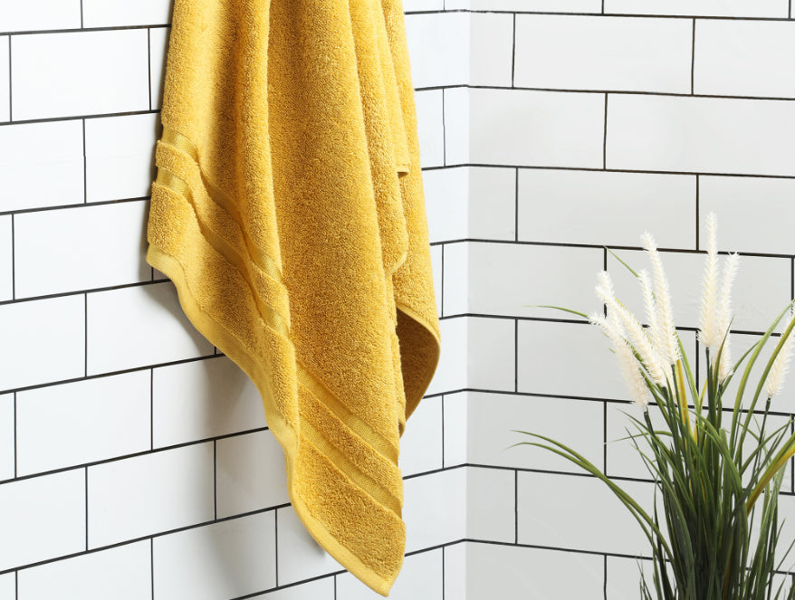 Mustard - Dark Yellow 100% Cotton Bath Towel - Atrium By Spaces