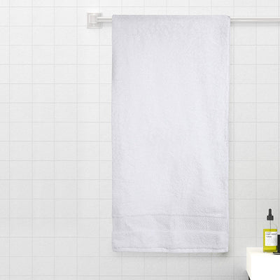 White 100% Cotton Bath Towel - Atrium Plus By Spaces