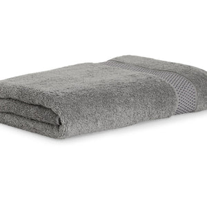 Gunmetal Grey - Dark Grey 100% Cotton Bath Towel - Atrium Plus By Spaces