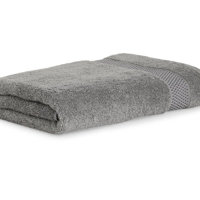 Gunmetal Grey - Dark Grey 100% Cotton Bath Towel - Atrium Plus By Spaces