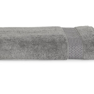 Gunmetal Grey - Dark Grey 100% Cotton Bath Towel - Atrium Plus By Spaces