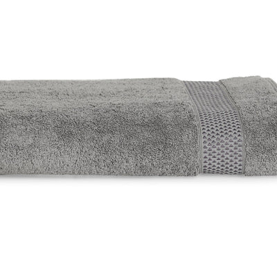 Gunmetal Grey - Dark Grey 100% Cotton Bath Towel - Atrium Plus By Spaces