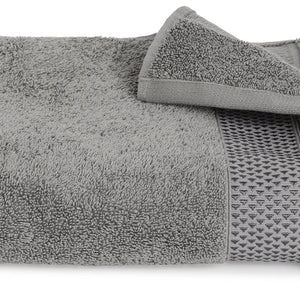 Gunmetal Grey - Dark Grey 100% Cotton Bath Towel - Atrium Plus By Spaces