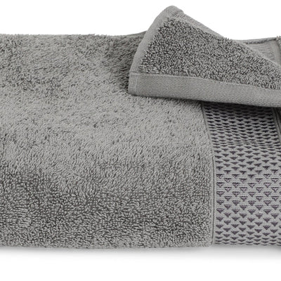 Gunmetal Grey - Dark Grey 100% Cotton Bath Towel - Atrium Plus By Spaces