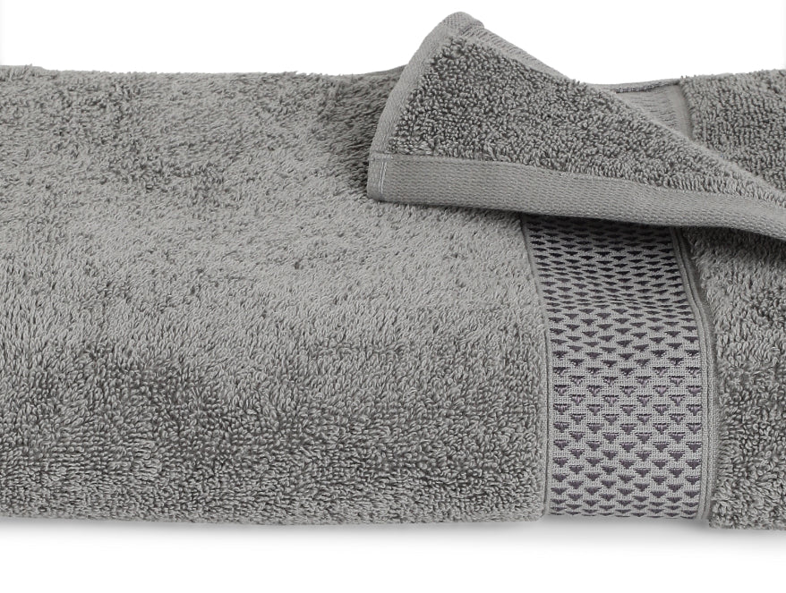 Gunmetal Grey - Dark Grey 100% Cotton Bath Towel - Atrium Plus By Spaces