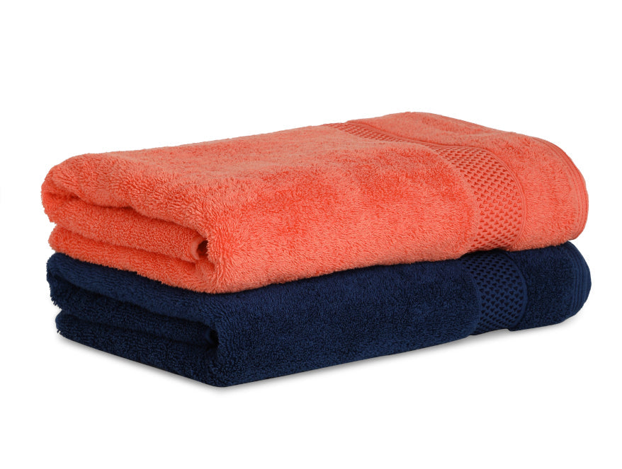 Grape Fruit/Mid 2 Piece 100% Cotton Bath Towel Set - Atrium Plus By Spaces