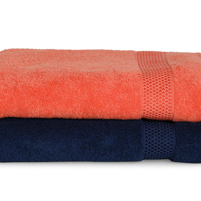 Grape Fruit/Mid 2 Piece 100% Cotton Bath Towel Set - Atrium Plus By Spaces