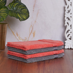 Grape Fruit/Gun 4 Piece 100% Cotton Hand Towel Set - Atrium Plus By Spaces