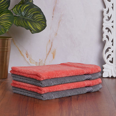 Grape Fruit/Gun 4 Piece 100% Cotton Hand Towel Set - Atrium Plus By Spaces