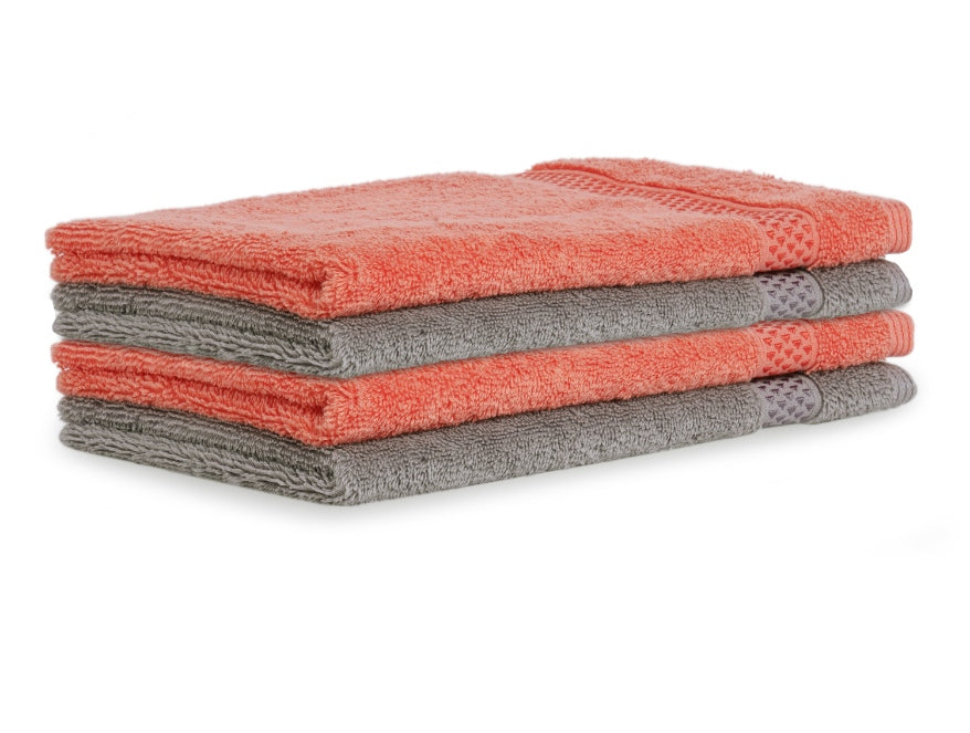 Grape Fruit/Gun 4 Piece 100% Cotton Hand Towel Set - Atrium Plus By Spaces
