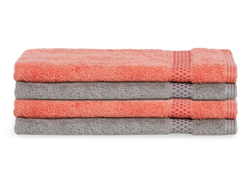 Grape Fruit/Gun 4 Piece 100% Cotton Hand Towel Set - Atrium Plus By Spaces
