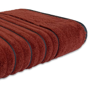 Burnt Orange/As - Dark Orange 100% Cotton Bath Towel - Exotica By Spaces