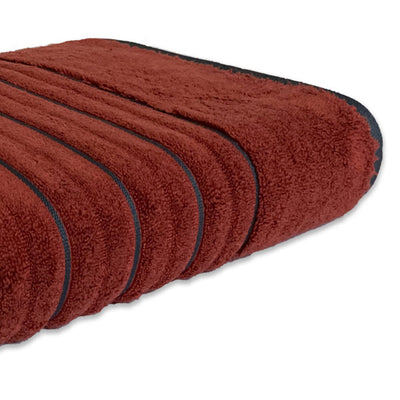 Burnt Orange/As - Dark Orange 100% Cotton Bath Towel - Exotica By Spaces