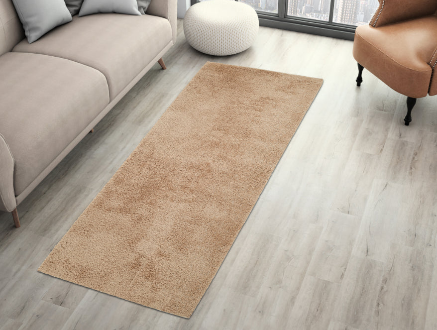 Plush Feel Tan Drylon  Runner - Luxury Cushlon By Spaces