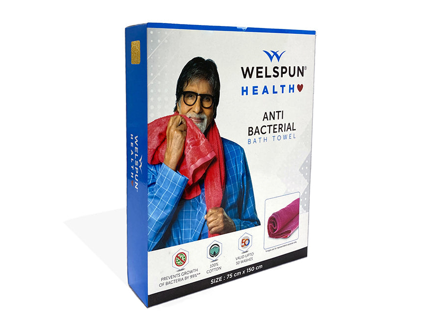 Welspun Anti Bacterial 100% Cotton Bath Towel