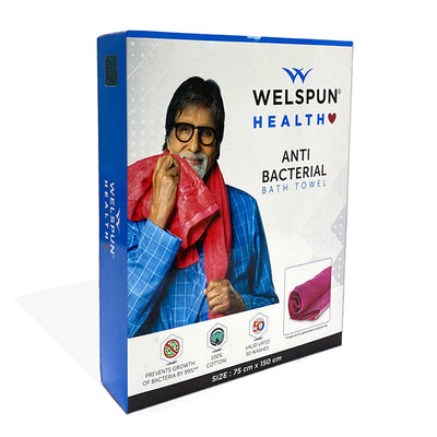 Welspun Anti Bacterial 100% Cotton Bath Towel