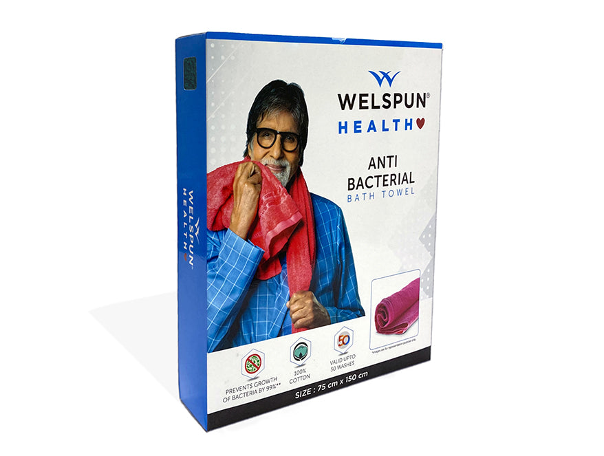 Welspun Anti Bacterial 100% Cotton Bath Towel