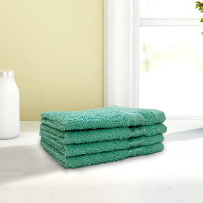 Welspun Anti Bacterial 100% Cotton Face Towel Set (4 Pcs)