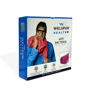 Welspun Anti Bacterial 100% Cotton Face Towel Set (4 Pcs)