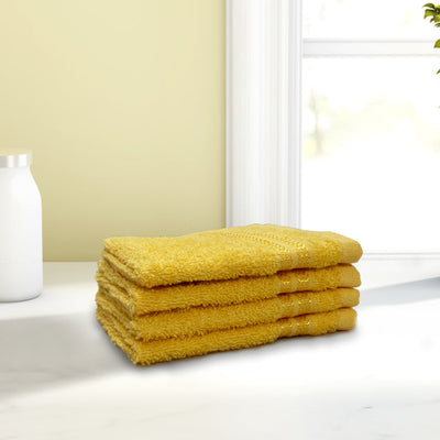 Welspun Anti Bacterial 100% Cotton Face Towel Set (4 Pcs)
