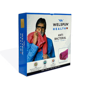 Welspun Anti Bacterial 100% Cotton Face Towel Set (4 Pcs)