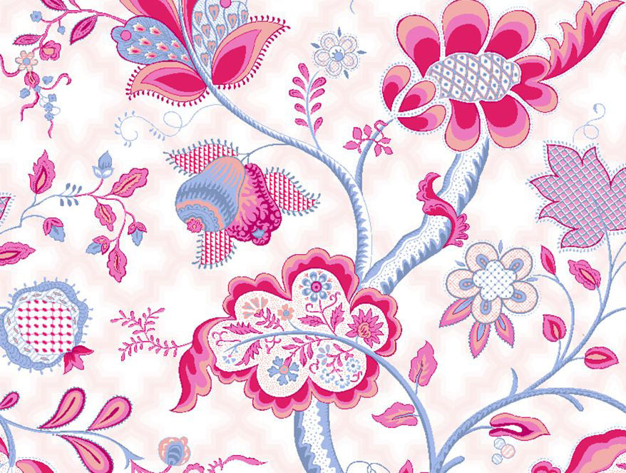 Floral Pink 100% Cotton Double Bedsheet - Atrium By Spaces