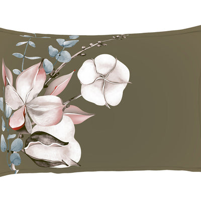 Floral Dried Herb - Green 100% Cotton Queen Fitted Sheet - Welspun Anti Bacterial By Welspun