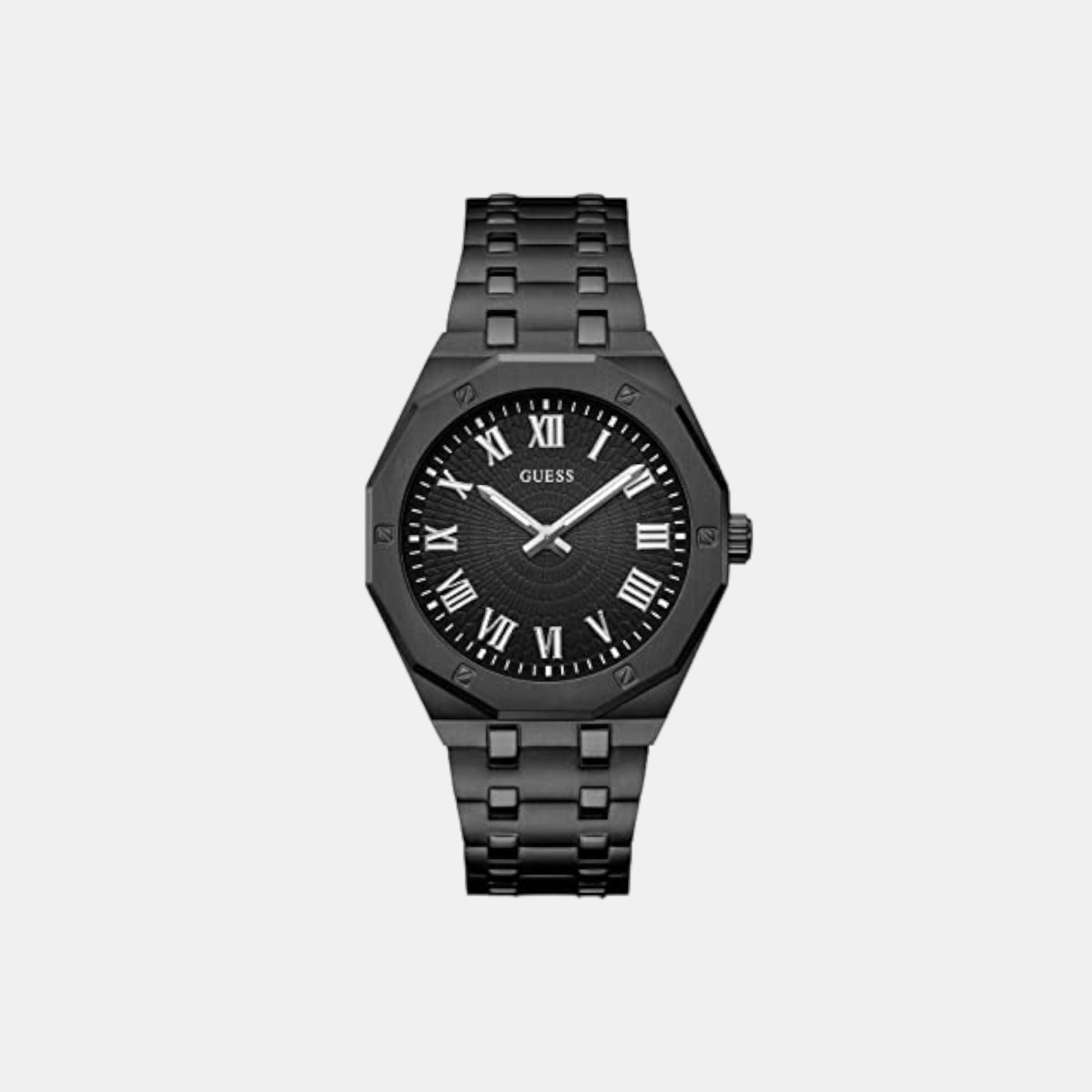 Asset Men Quartz Black Dial Analog Stainless Steel Watch GW0575G3