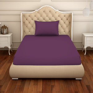 Solid Phiox - Dark Grey Cotton Rich Single Bedsheet - Restora By Welspun