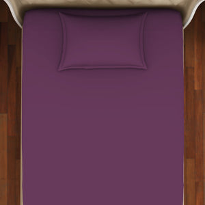 Solid Phiox - Dark Grey Cotton Rich Single Bedsheet - Restora By Welspun