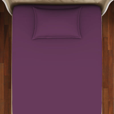 Solid Phiox - Dark Grey Cotton Rich Single Bedsheet - Restora By Welspun