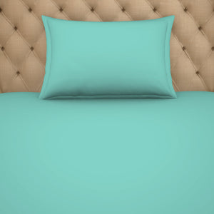 Solid Leisure Time - Light Green Cotton Rich Single Bedsheet - Restora By Welspun