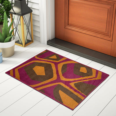 Welspun Ethan Polyester Foot Mats Small-Tortoise Shell