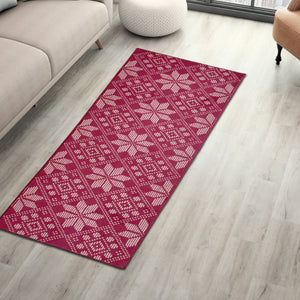 Ethan Polyester Runner - Dark Red