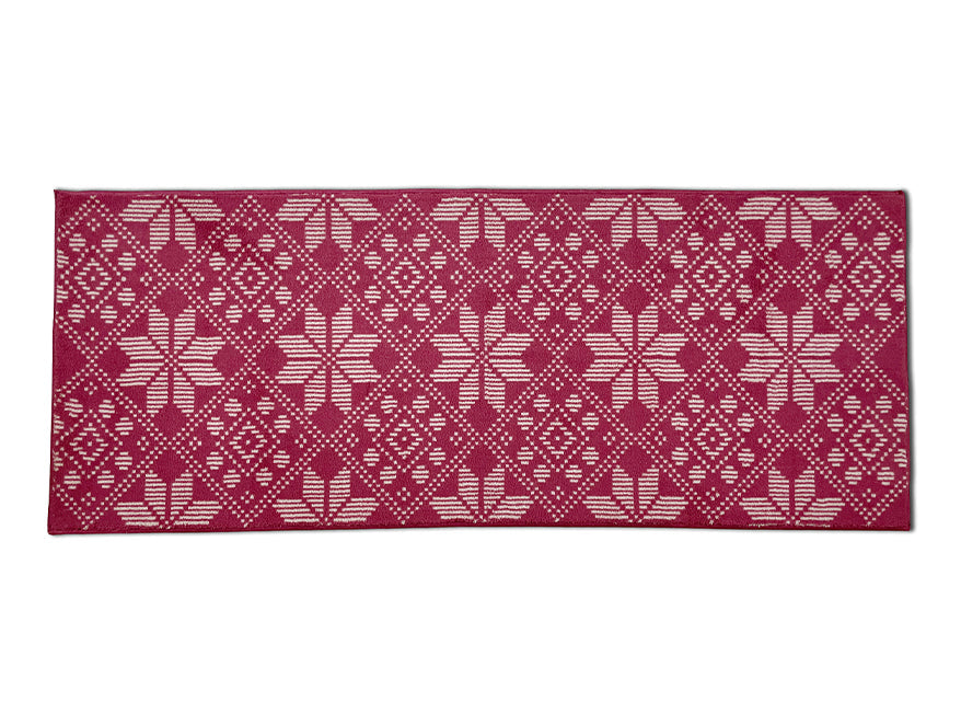 Ethan Polyester Runner - Dark Red