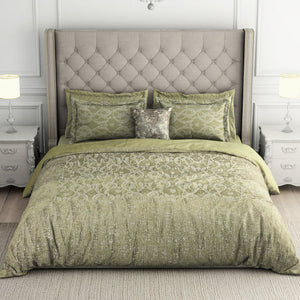 Floral Angora - Beige 100% Cotton Shell Bed In A Bag - Toujours By Spaces