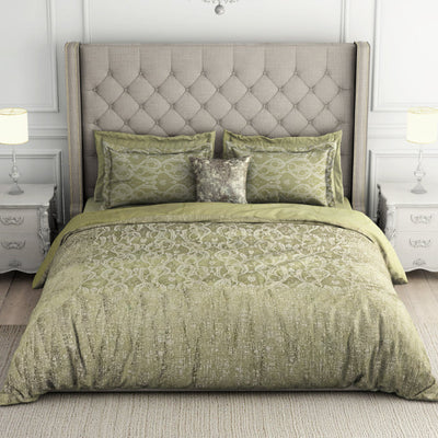 Floral Angora - Beige 100% Cotton Shell Bed In A Bag - Toujours By Spaces