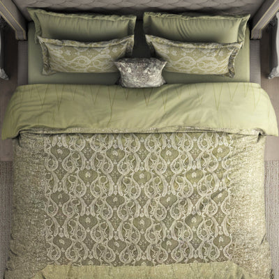Floral Angora - Beige 100% Cotton Shell Bed In A Bag - Toujours By Spaces