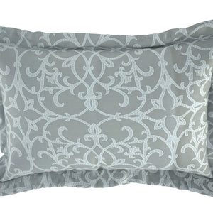 Floral Nimbus Cloud - Light Grey 100% Cotton Shell Bed In A Bag - Toujours By Spaces