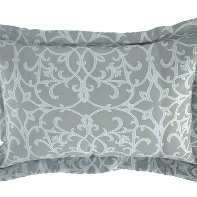 Floral Nimbus Cloud - Light Grey 100% Cotton Shell Bed In A Bag - Toujours By Spaces