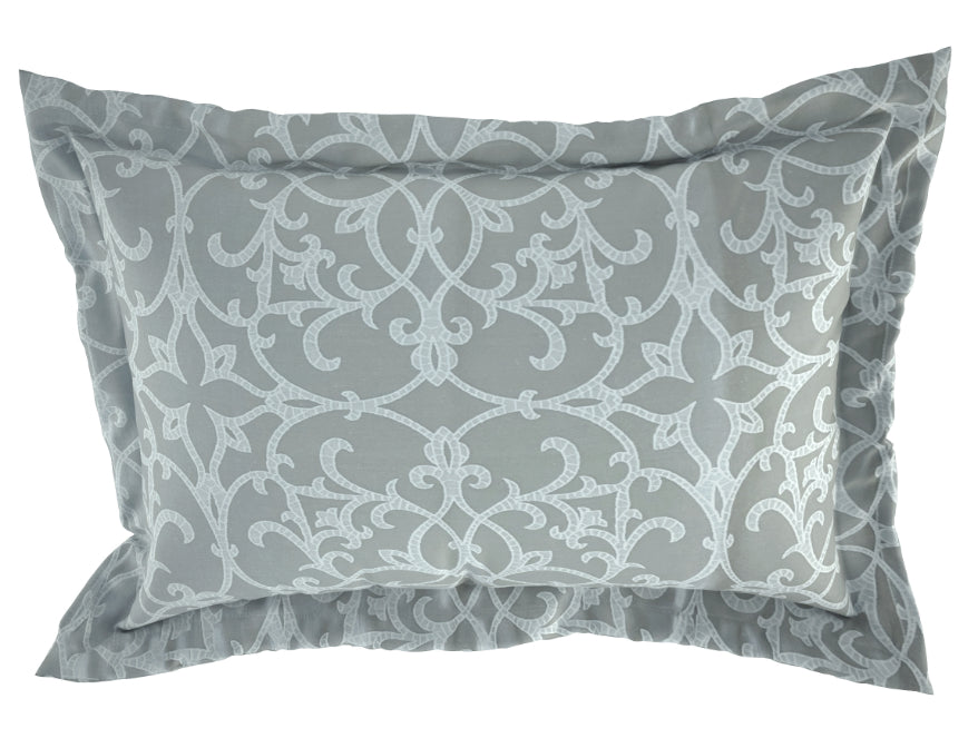 Floral Nimbus Cloud - Light Grey 100% Cotton Shell Bed In A Bag - Toujours By Spaces