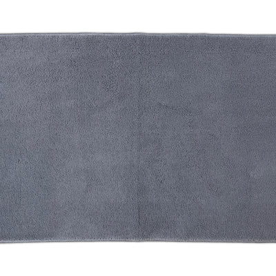 Anti Skid Gunmental Grey Drylon Small Bath Mat - Raang By Welspun