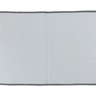 Anti Skid Gunmental Grey Drylon Small Bath Mat - Raang By Welspun