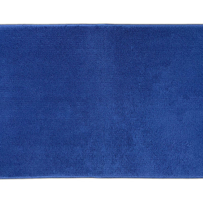 Anti Skid Navy Blue Drylon Large Bath Mat - Raang By Welspun