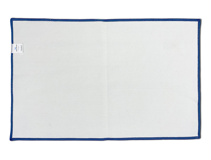 Anti Skid Navy Blue Drylon Large Bath Mat - Raang By Welspun