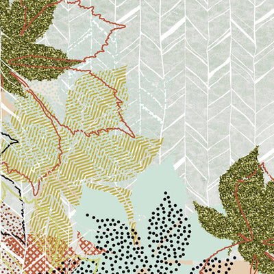 Floral Dusty Aqua - Light Aqua Hygro Cotton Shell Double Quilt / AC Comforter - Greeneries By Spaces