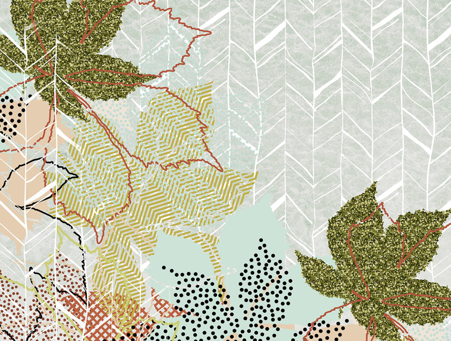 Floral Dusty Aqua - Light Aqua Hygro Cotton Shell Double Quilt / AC Comforter - Greeneries By Spaces