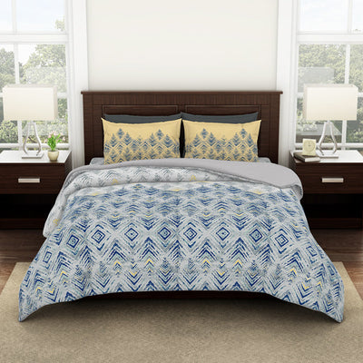 Spaces Geostance 100% Cotton Shell Bed In A Bag-Flint Grey